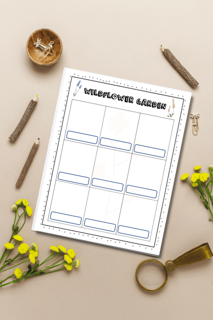 Wildflower Garden planning worksheet