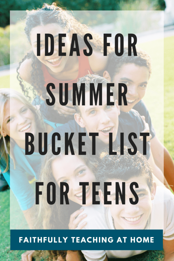 Teens summer bucket list ideas