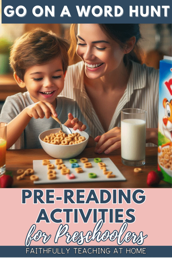 Go on a word hunt as part of 20 pre-reading activities for preschoolers