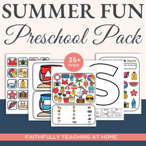 Summer Preschool Printables pack