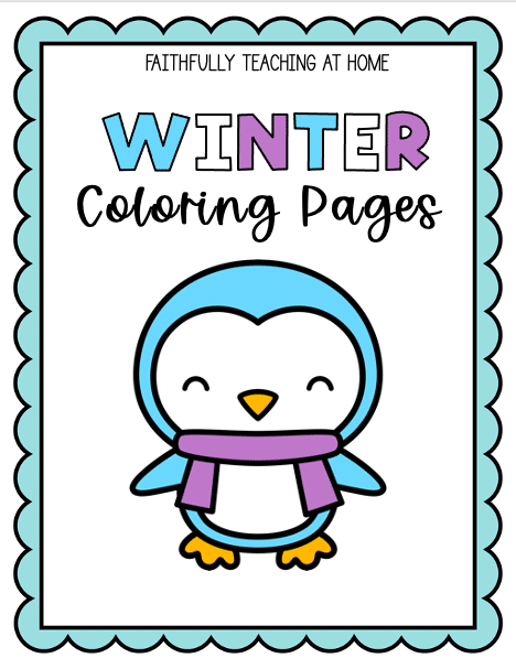 Free winter color-by-number coloring pages