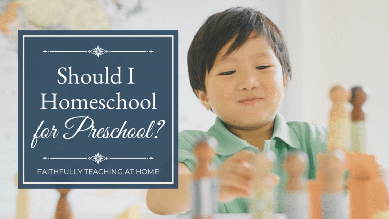 6 Reasons to Homeschool for Preschool
