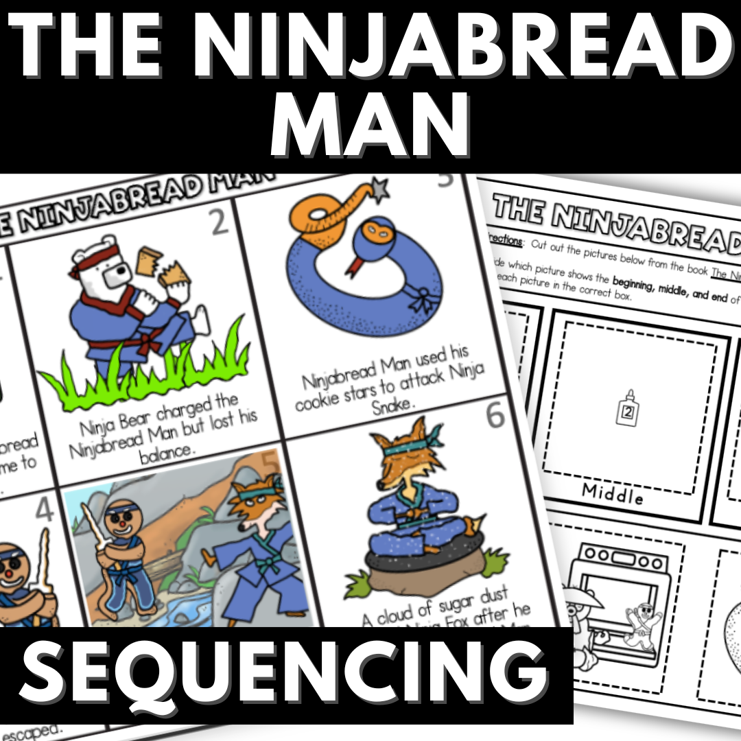 The Ninjabread Man story sequencing activity
