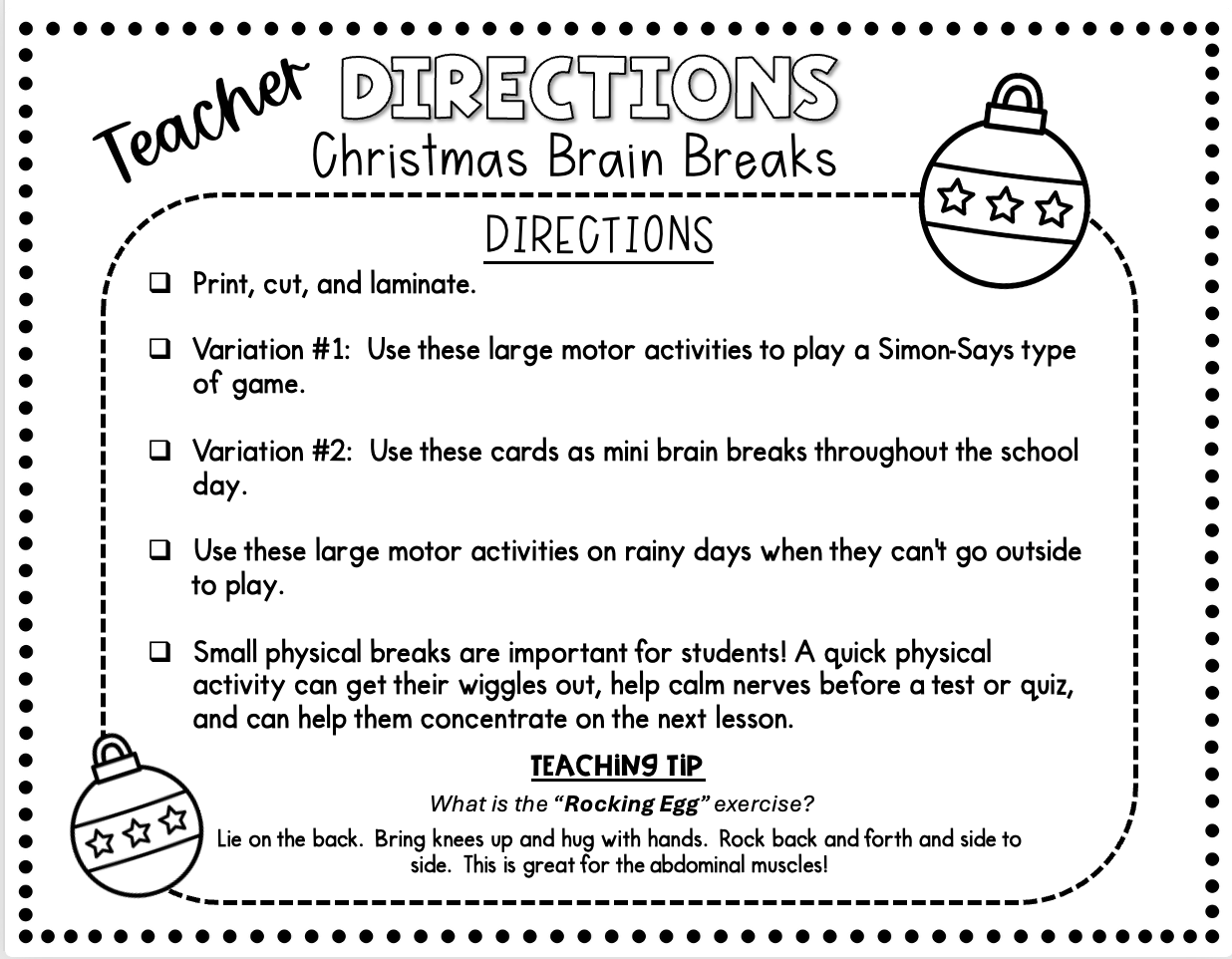 Christmas Movement Cards - Image 2