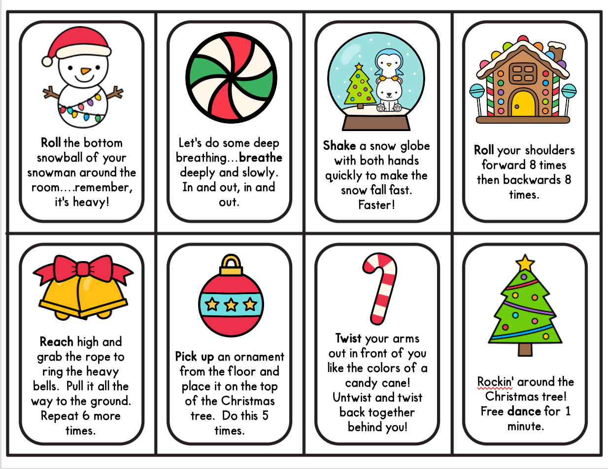 Christmas movement cards sample