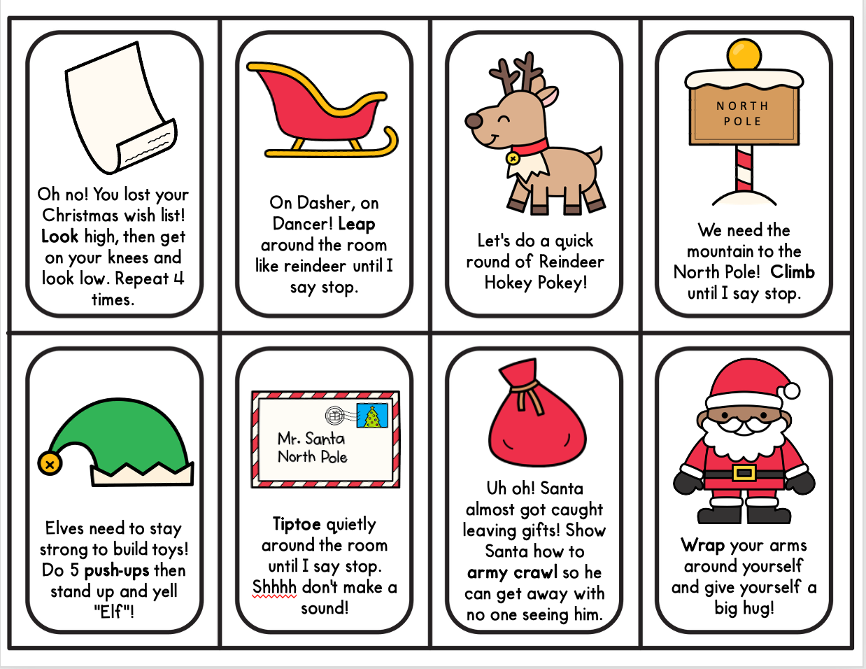 Christmas Movement Cards - Image 5