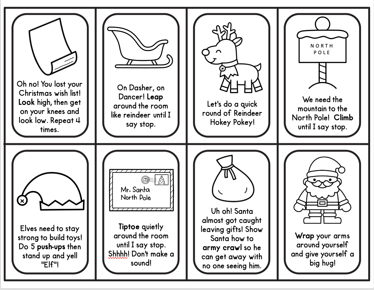 Christmas Movement Cards - Image 8